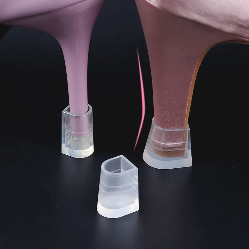 2 Pcs Silicone High Heel Protector Anti-Slip Latin Dance Shoes Covers Wedding