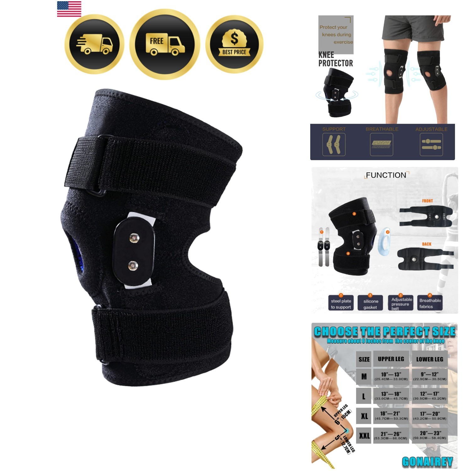 Decompression Knee Brace, Stable Support of The Knee, Pain Relief