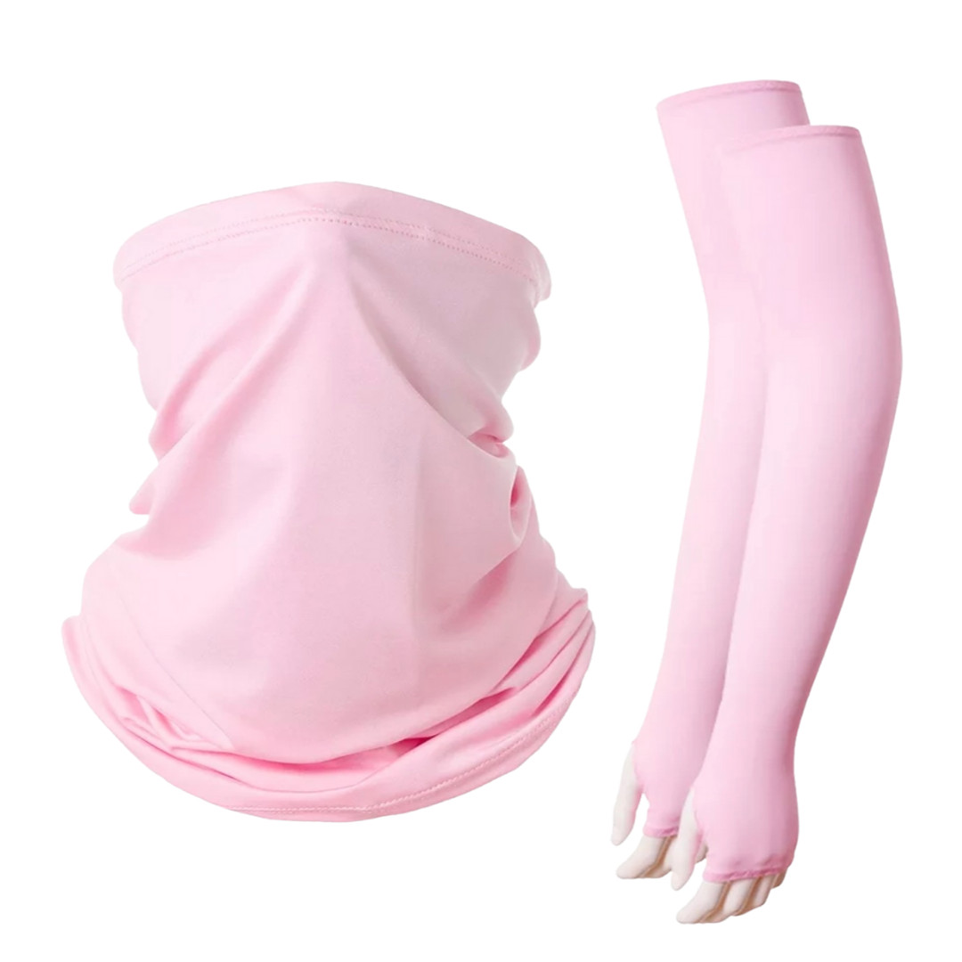 3 Pcs Compression Sport Arm Sleeve Baseball Football Sleeves Sun Protection+Mask