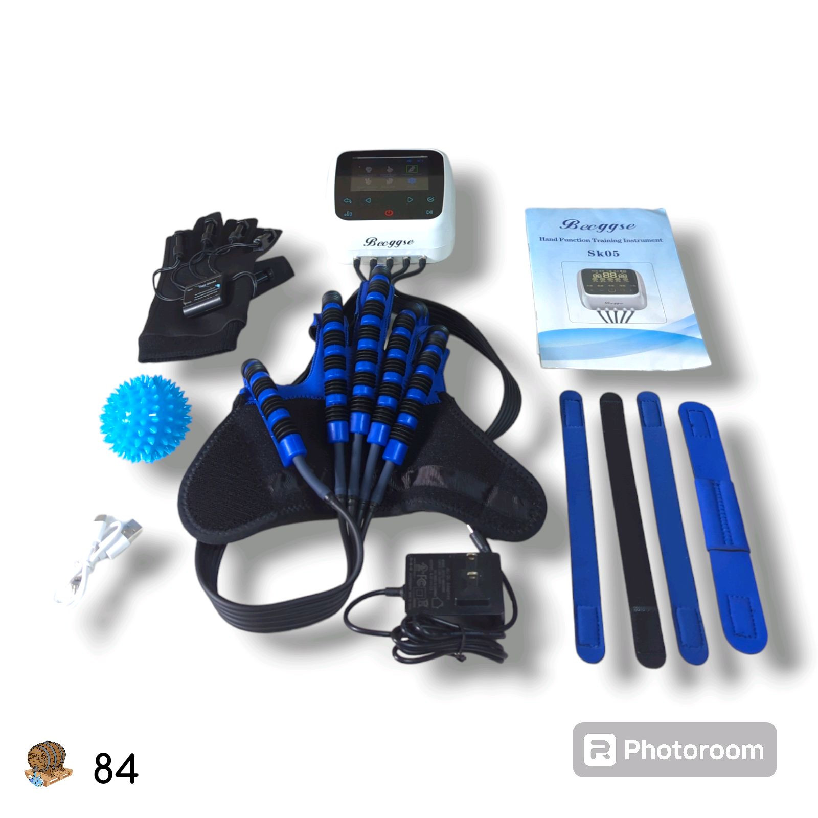 Right Hand – Large – Rehabilitation Robot Gloves with 5 Workout Modes (Blue)