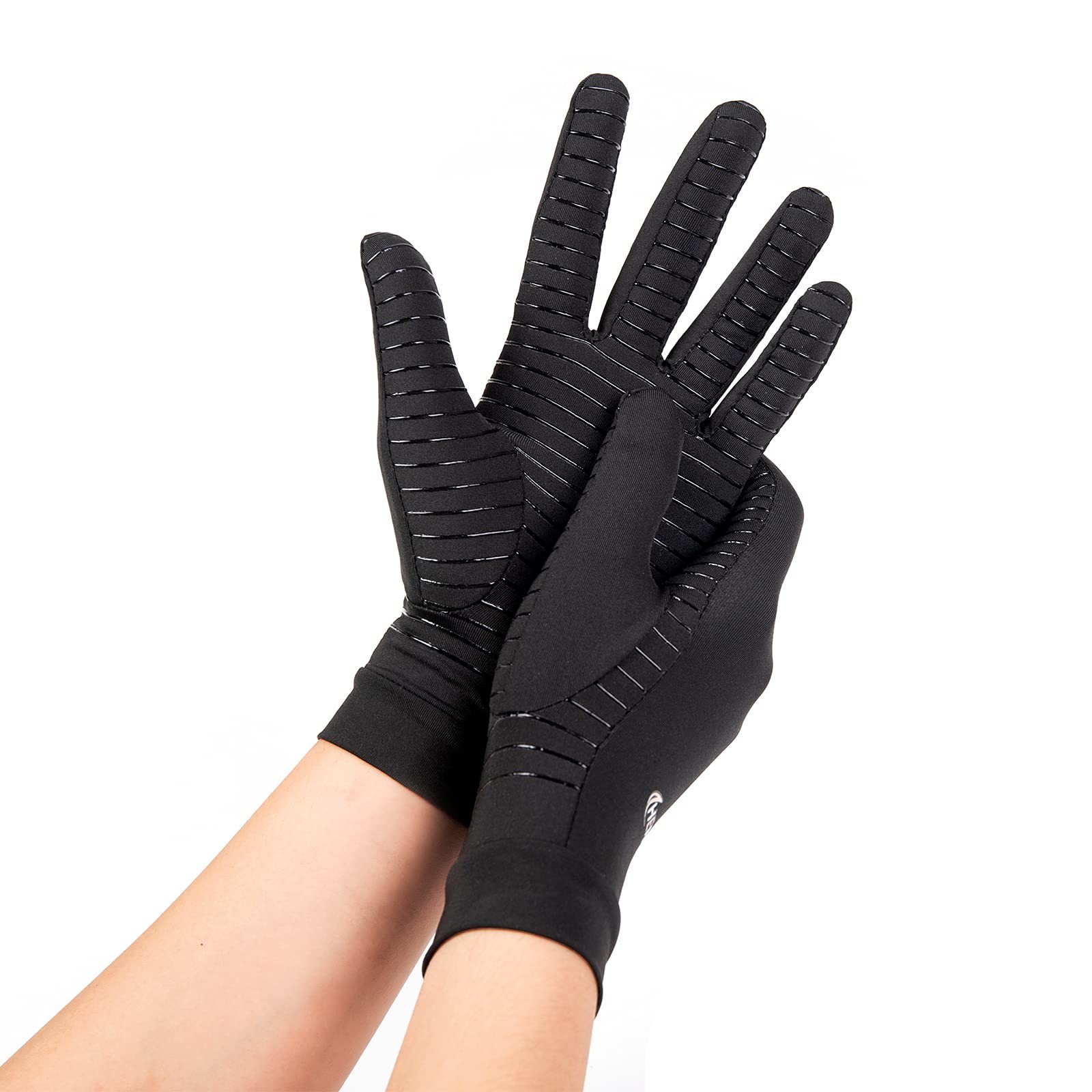 Copper Compression Gloves for Women Men, Full Finger Breathable & Moisture Wi…
