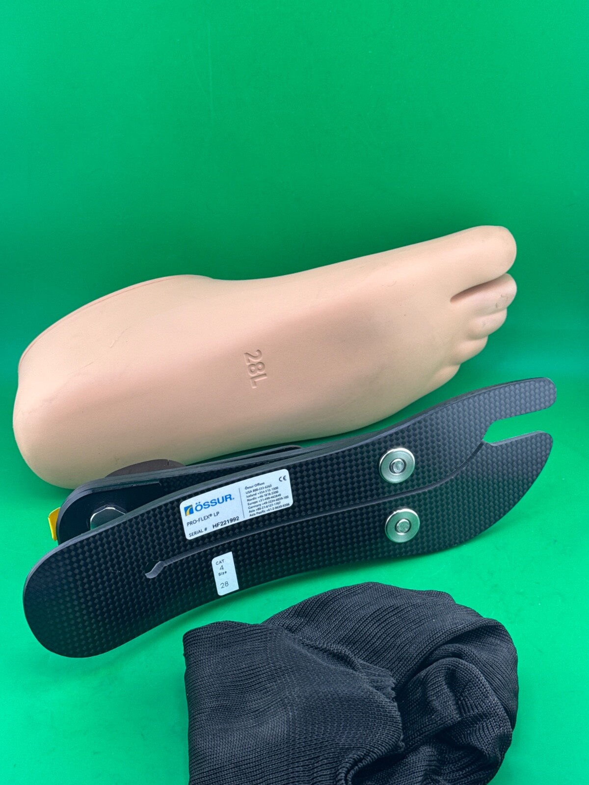 ossur pro-flex Proflex LP prosthetic foot, size 28, category 4, left excellent