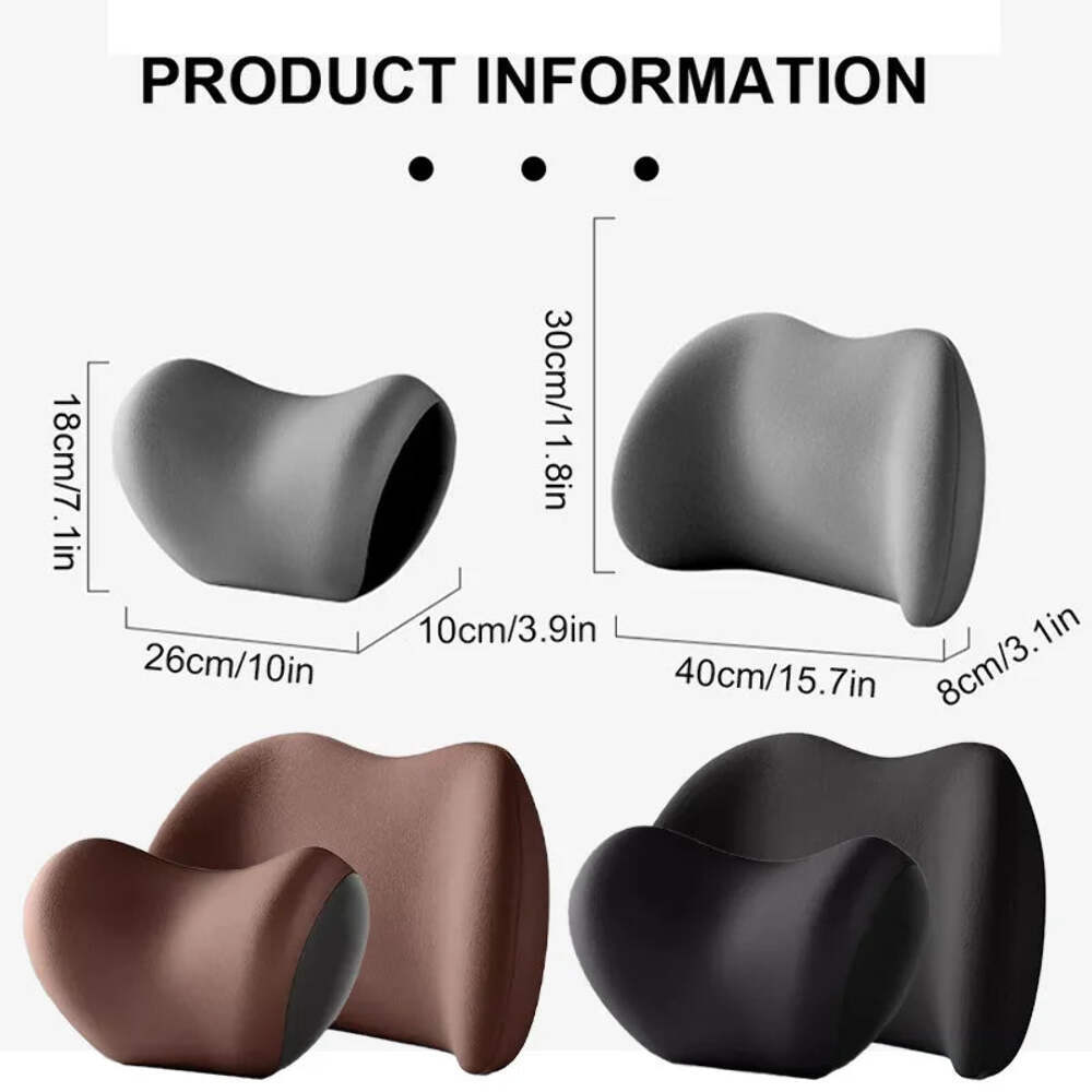 SEAMETAL Car Pillow Interior Memory Foam Car Headrest Pillows Universal Auto Wai