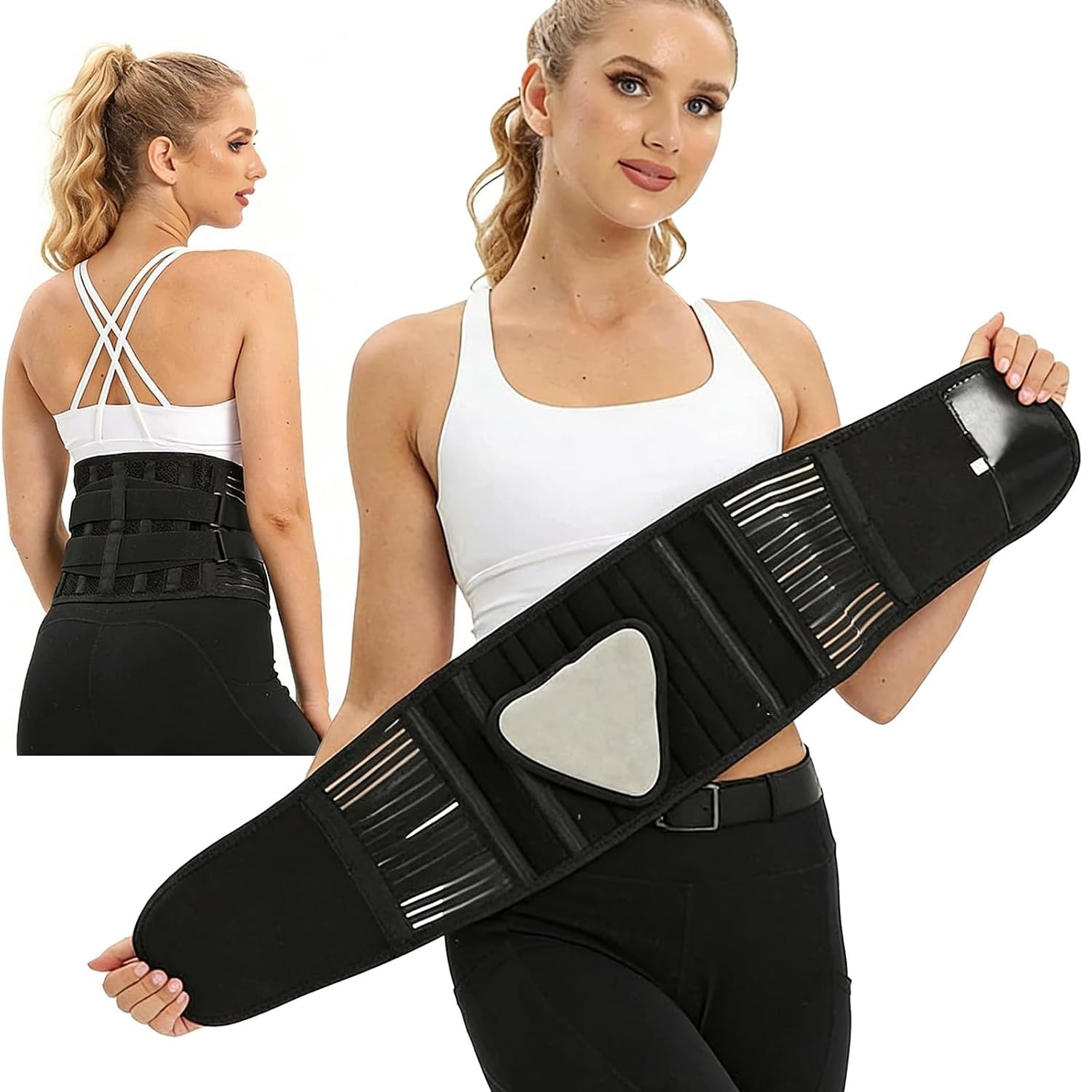 Back Brace for Lower Back Pain Relief,Breathable Back Support Belt,Adjustable…
