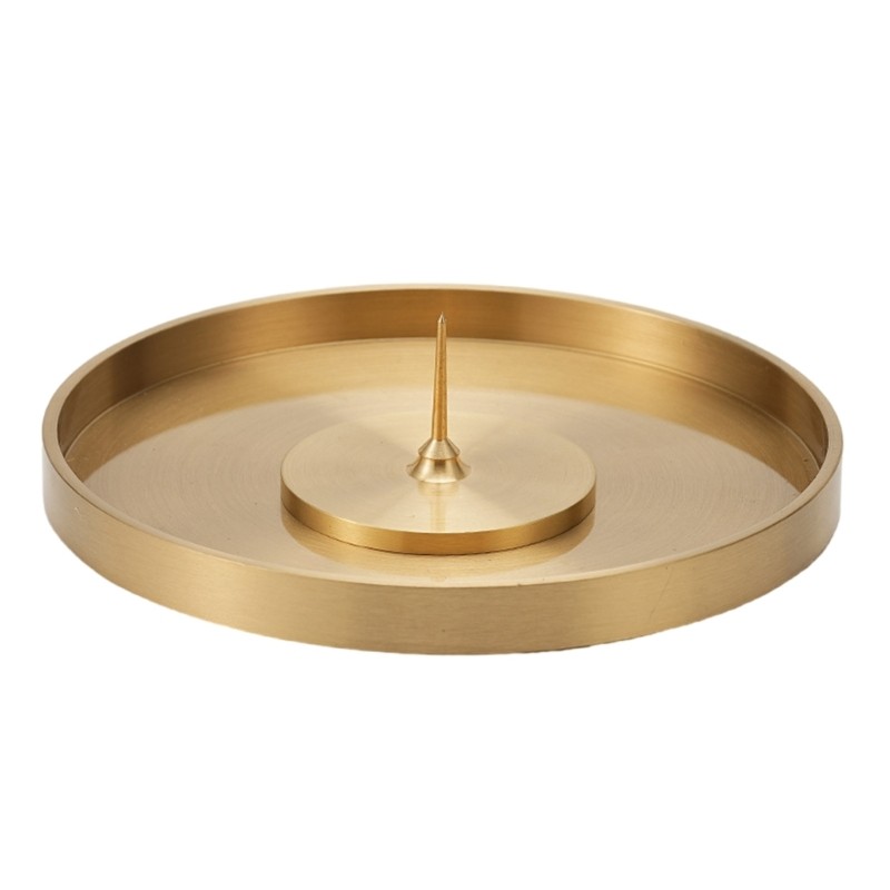 Brass Round Incenses Burners Stand and Moxibustion Sticks for Inspireds Home