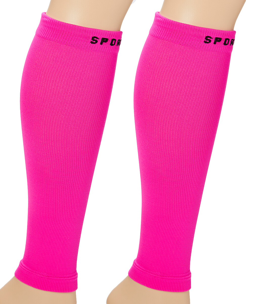 2 Pairs Compression Calf Sleeve Footless Leg Sleeves Socks – Boosts Circulation