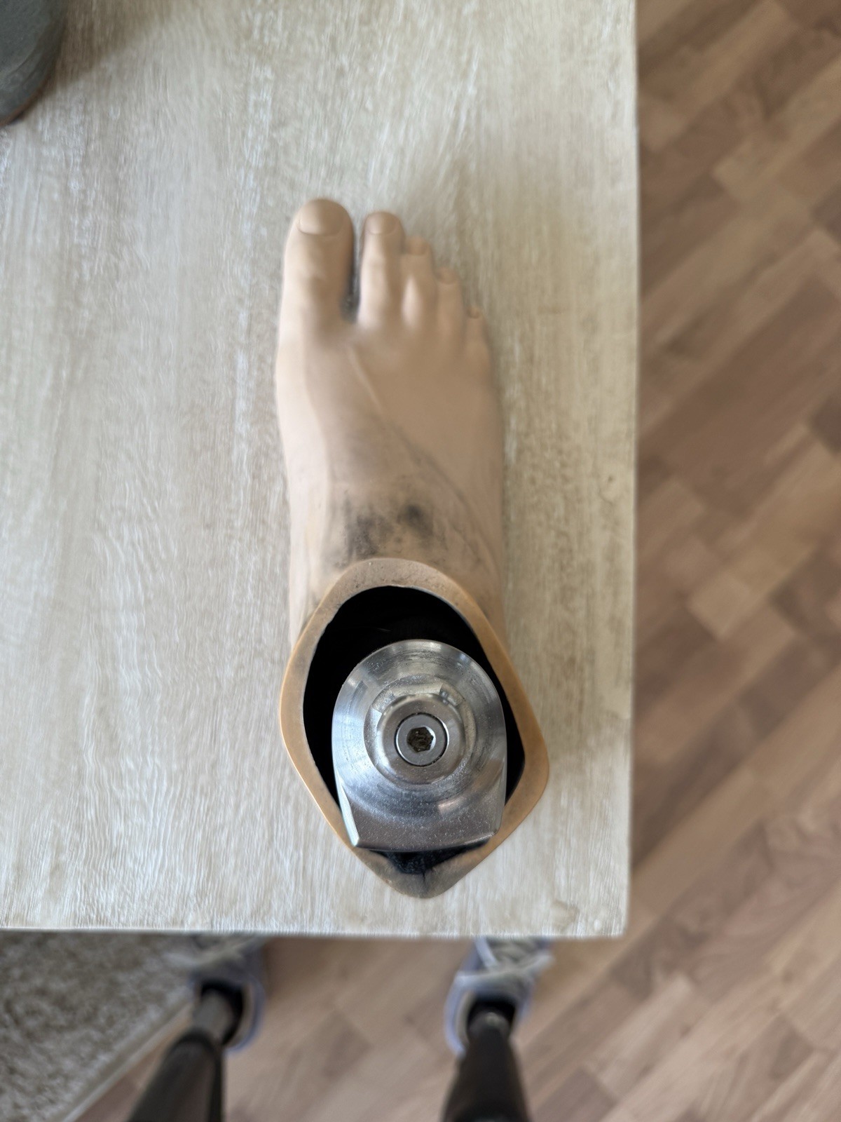Prosthetic RIGHT Foot Size 7.5 for Water Use (small crack but still walks okay)