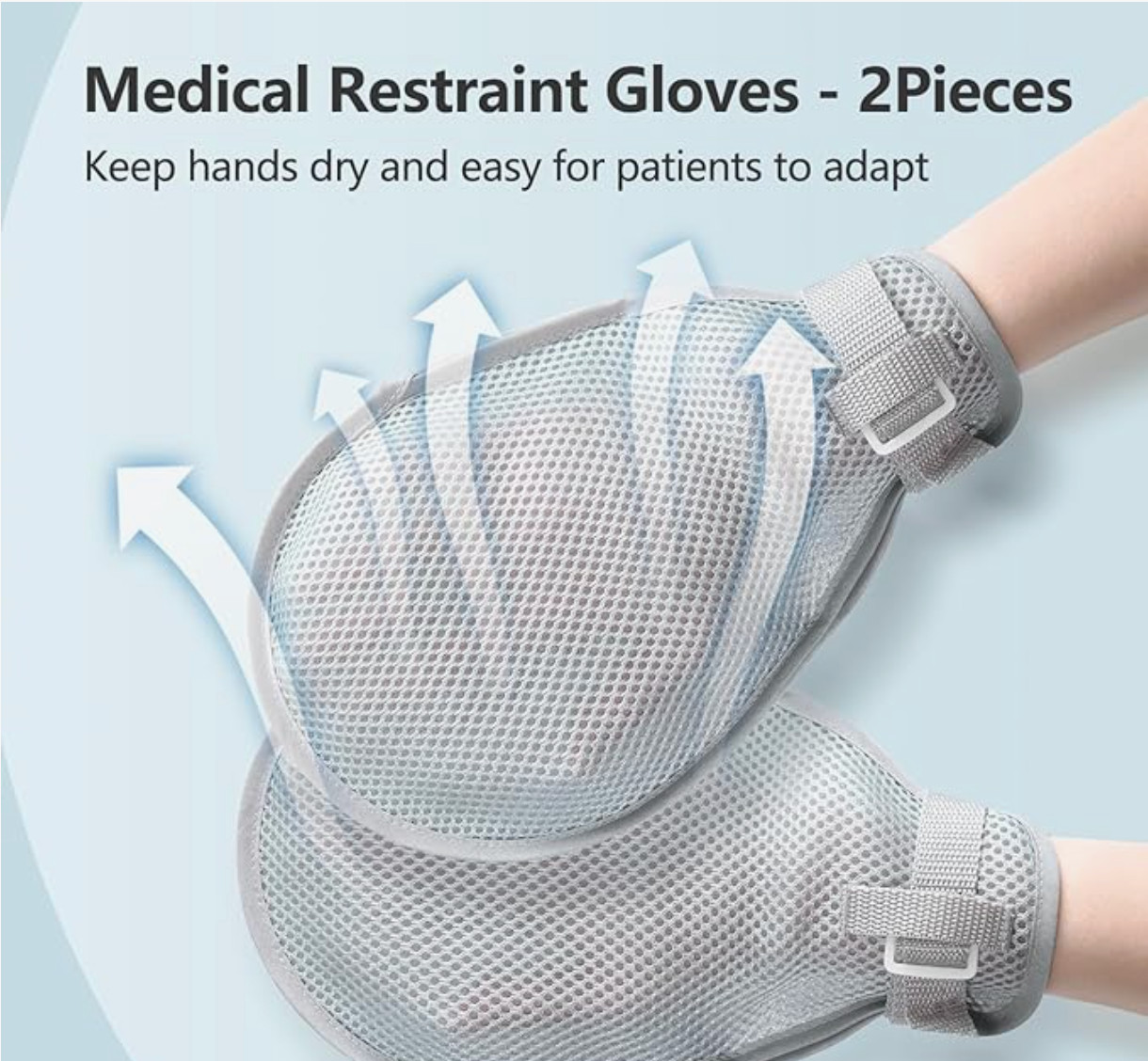 Medical Restraint Gloves – 2Pcs, Hand Protective Gloves for Dementia Patients…