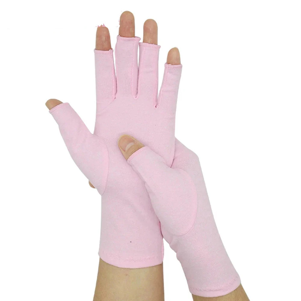 Compression Gloves Fingerless Hand Wrist Support Arthritis Carpal Tunnel 1 Pair
