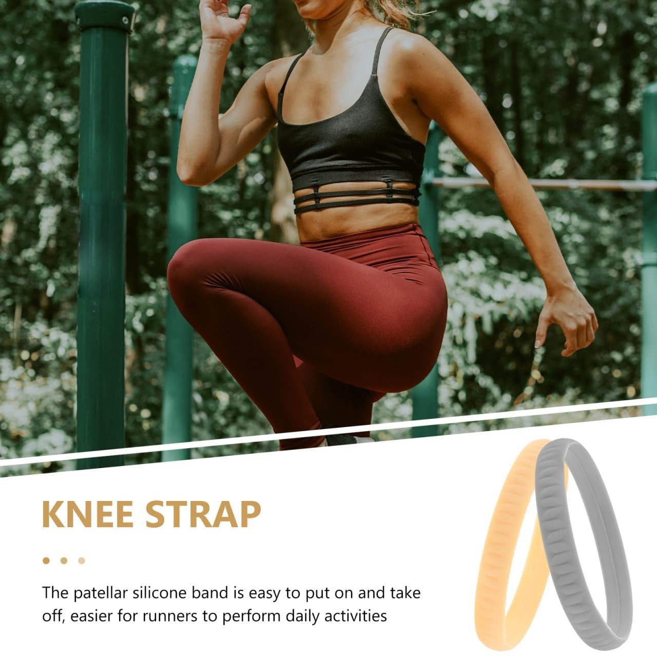 Ultra-Light Silicone Knee Straps: Perfect Support for Running & Fitness Training