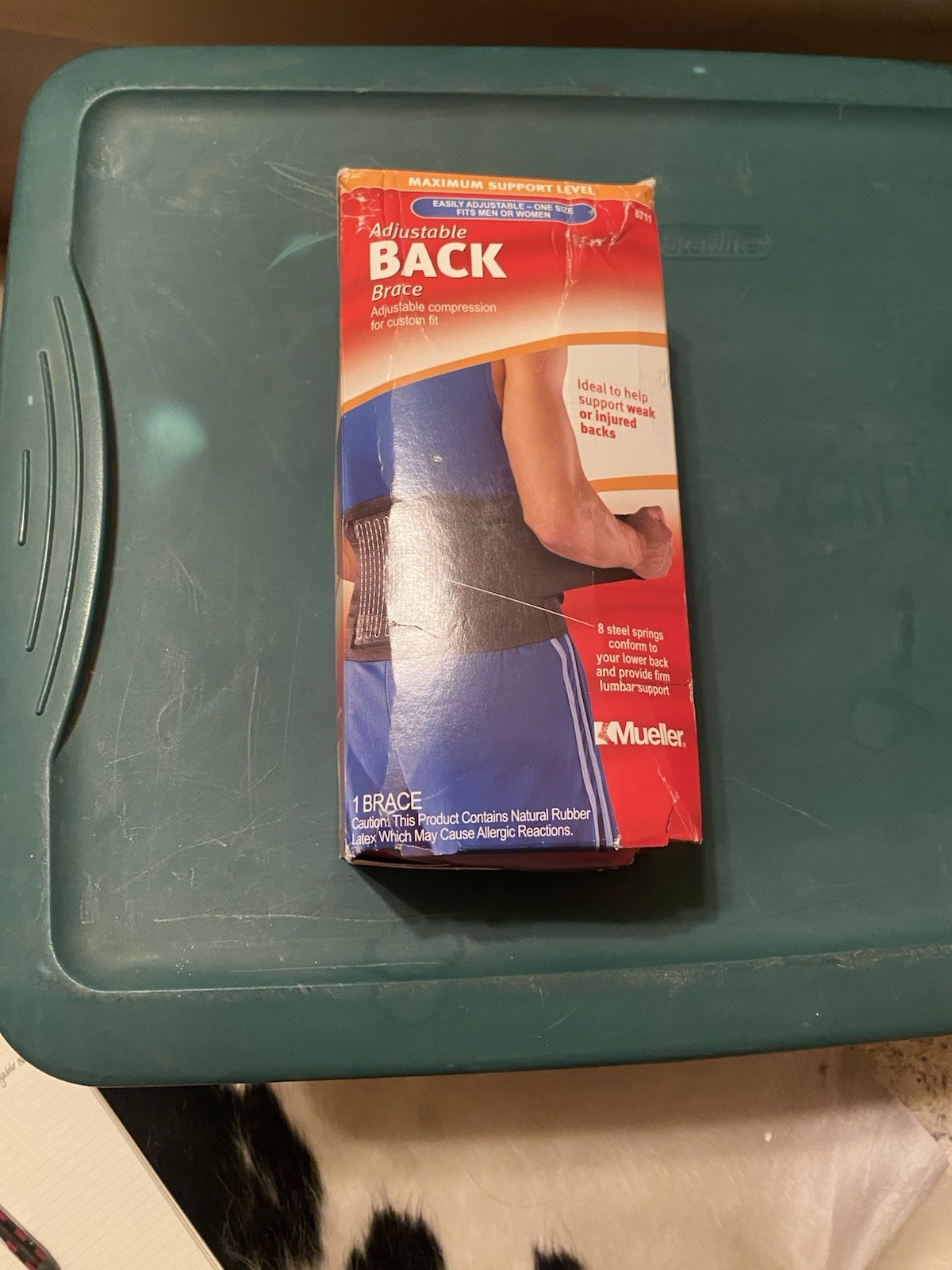 Mueller Sports Medicine Adjustable Back Brace One Size Fits Most Maximum Support