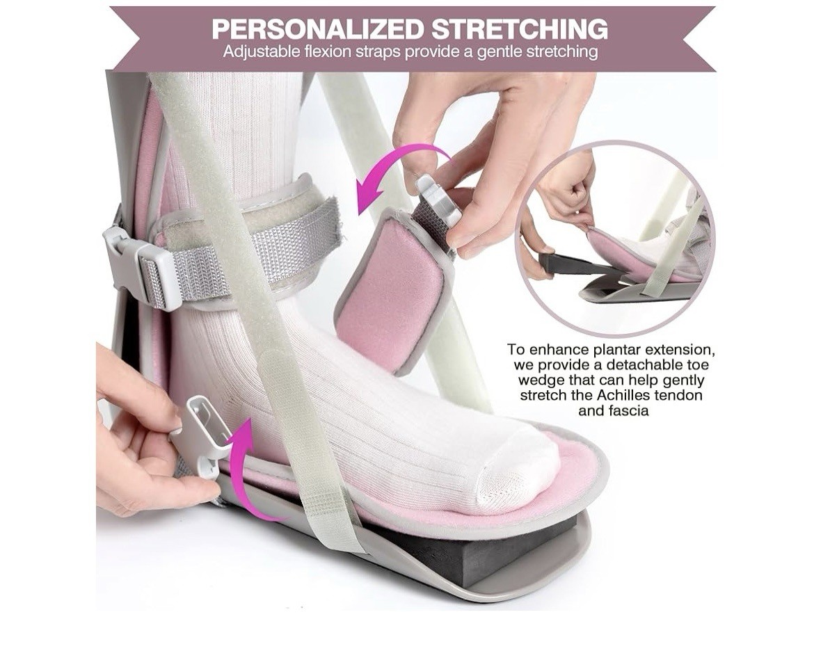 Medibot Pink Medium Plantar Fasciitis Adjustable Support Splint Brace Boot