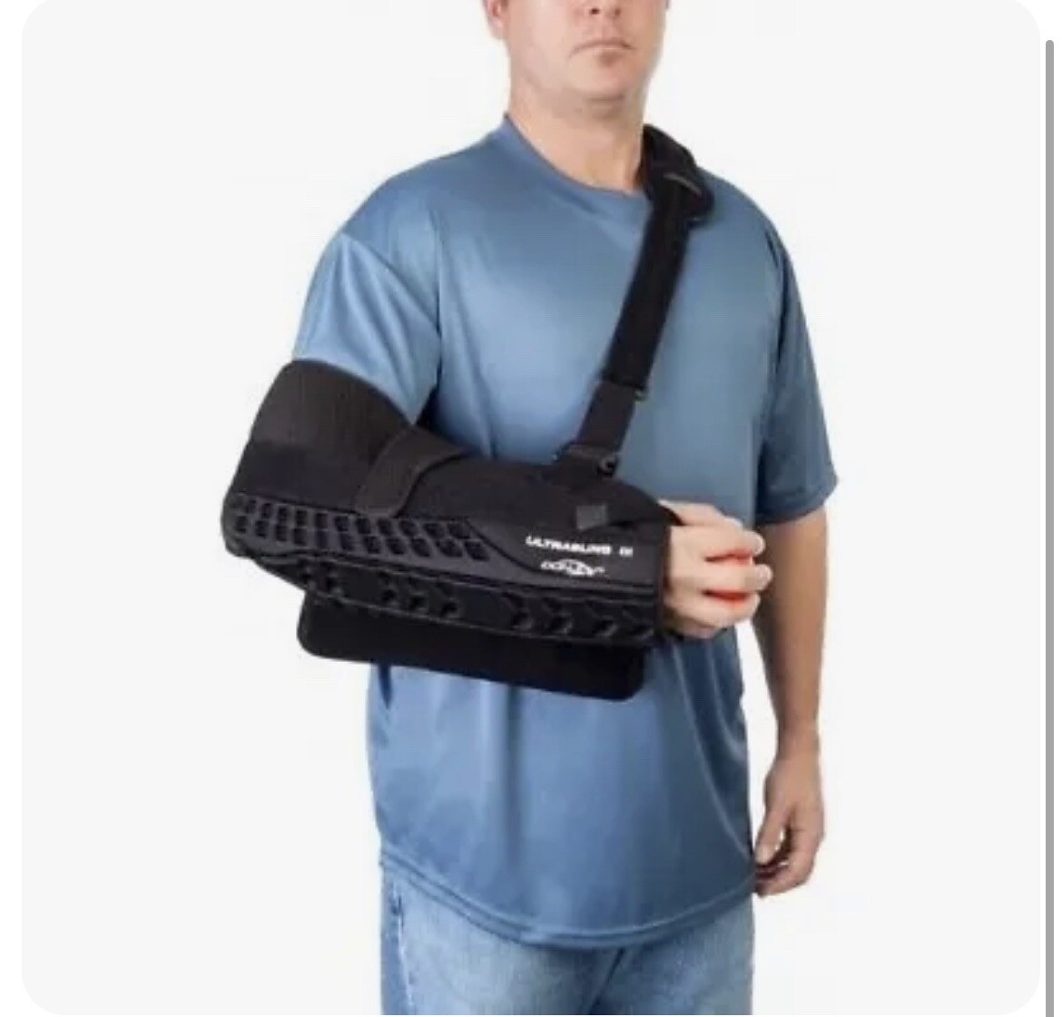 DonJoy UltraSling III Black Medium Sling Arm Rest Therapy Squeeze Ball Set Strap
