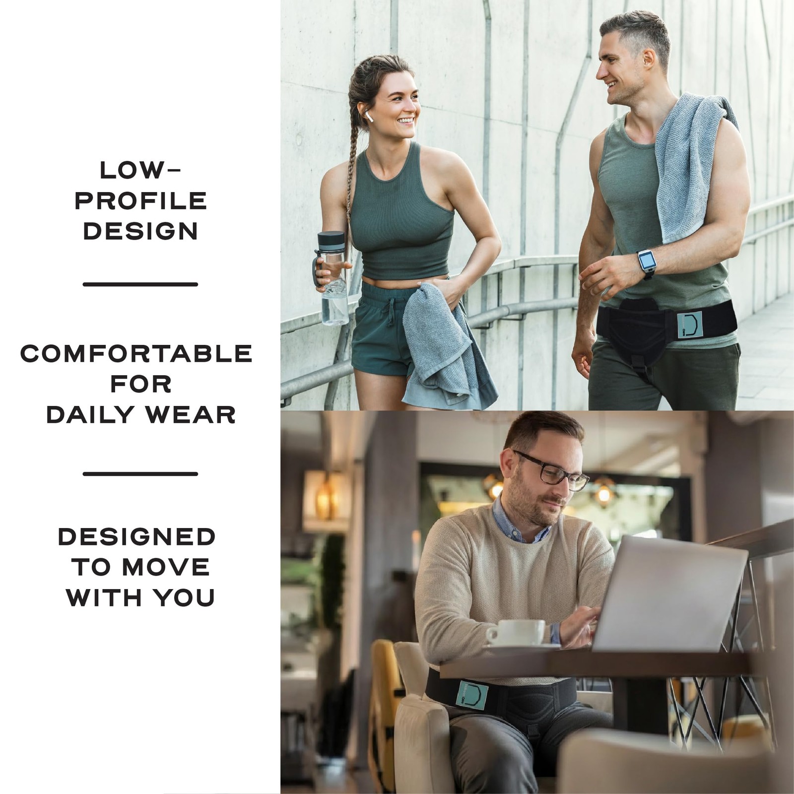 Inguinal Hernia Support Belt Men Women 2 Compression Pads Left Right Truss