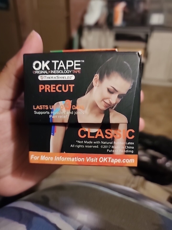 OK TAPE 2” x 16Ft Roll Cotton Kinesiology Therapeutic Elastic Sports Roll NIB
