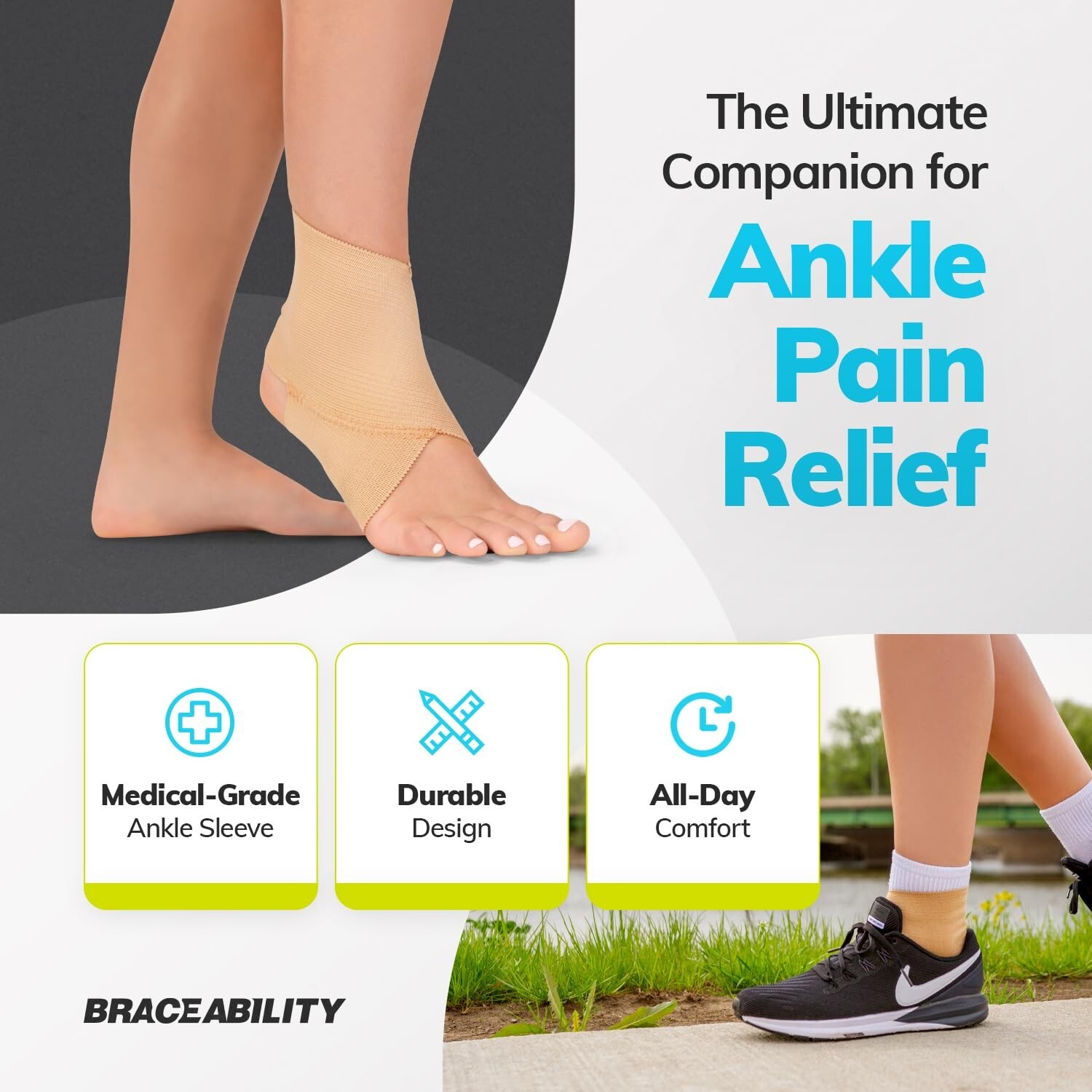 Adjustable Elastic Ankle Brace for Gymnastics Dance Support
