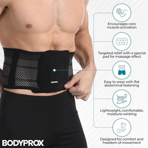 Breathable Back Support Brace for Men & Women – Adjustable Pain Relief, Comfort
