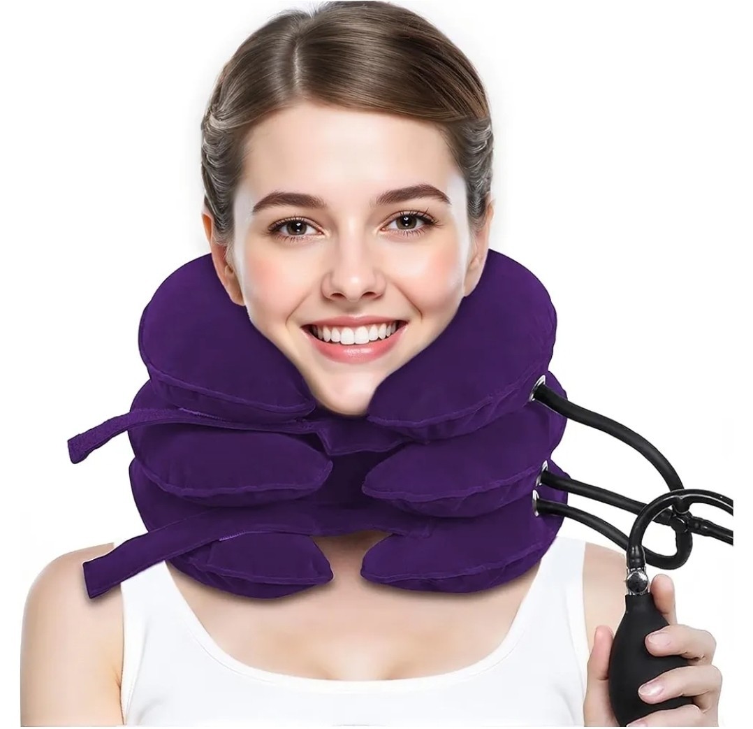 Cervical Neck Traction Device For Pain Relief – Inflatable Stretcher Brace Pur