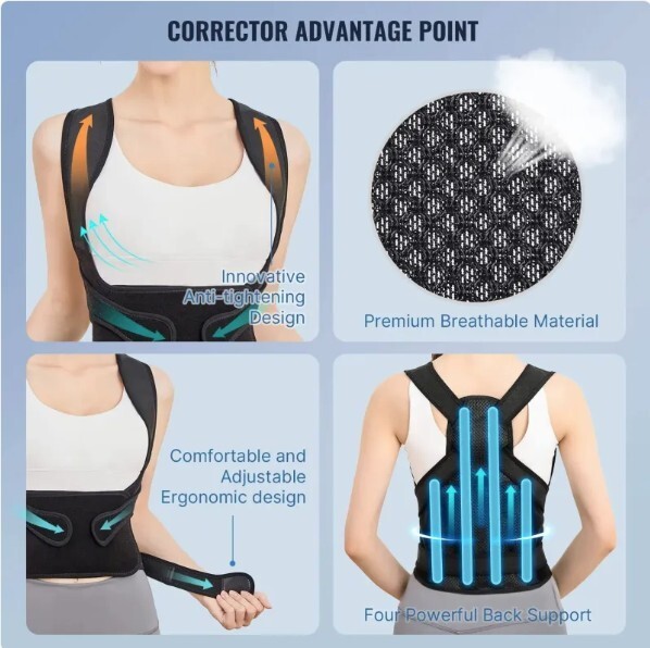 Back Posture Correction Belt Invisible Anti-Humpback Orthotics Band