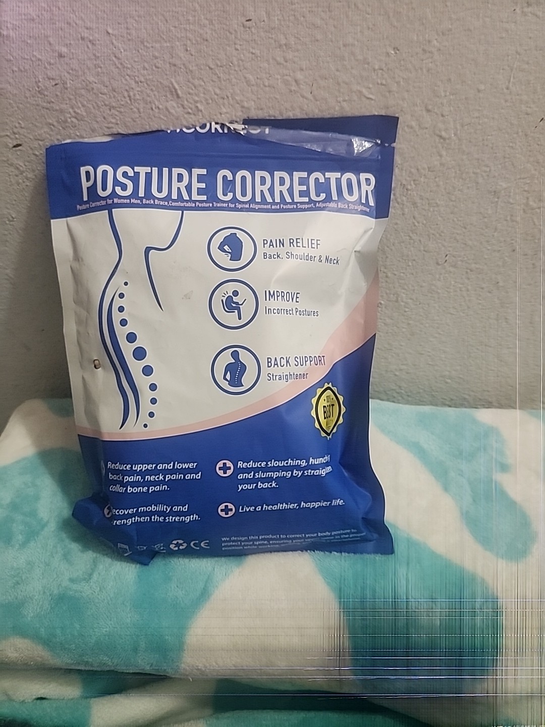 Vicorrect Posture Corrector Back Brace Size Large Beige OPEN BOX