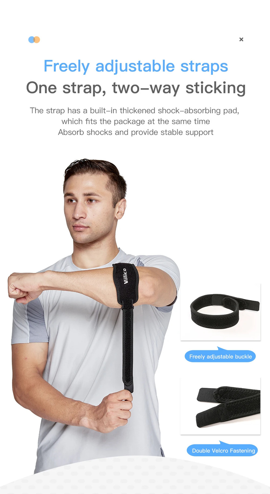 1Pc Tennis Elbow Brace Strap for Tendonitis Joint Pain Adjustable Elbow Support