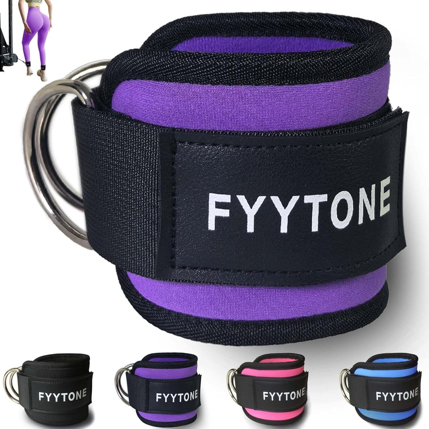 Ankle Straps for Cable Machines Glute Kickback Leg Workout Gym Strap