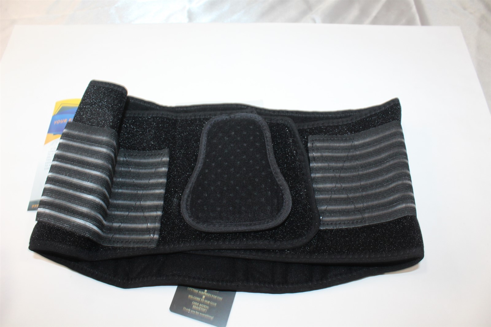Back Brace with Removable Lumbar Pad Black Size Medium 27-33″