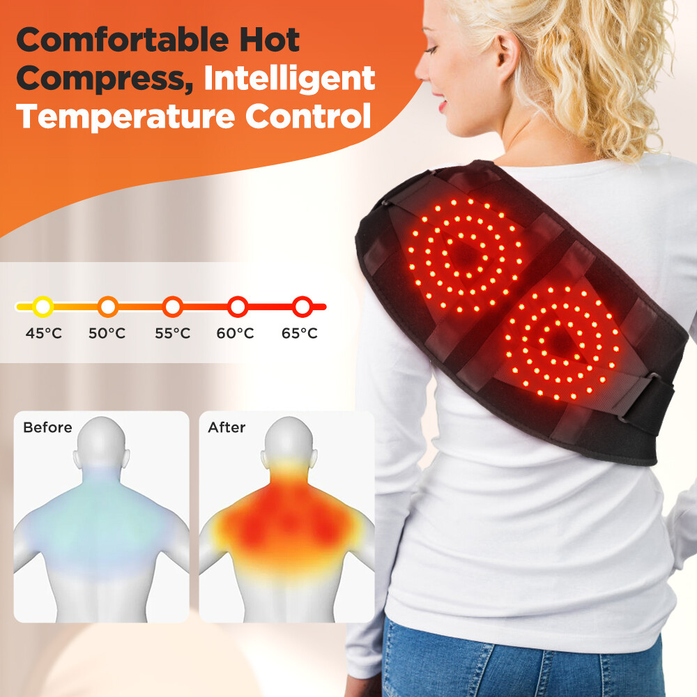 2 In 1 Electric Lower Back Massager for Pain Relief Heated Waist Lumbar Belt