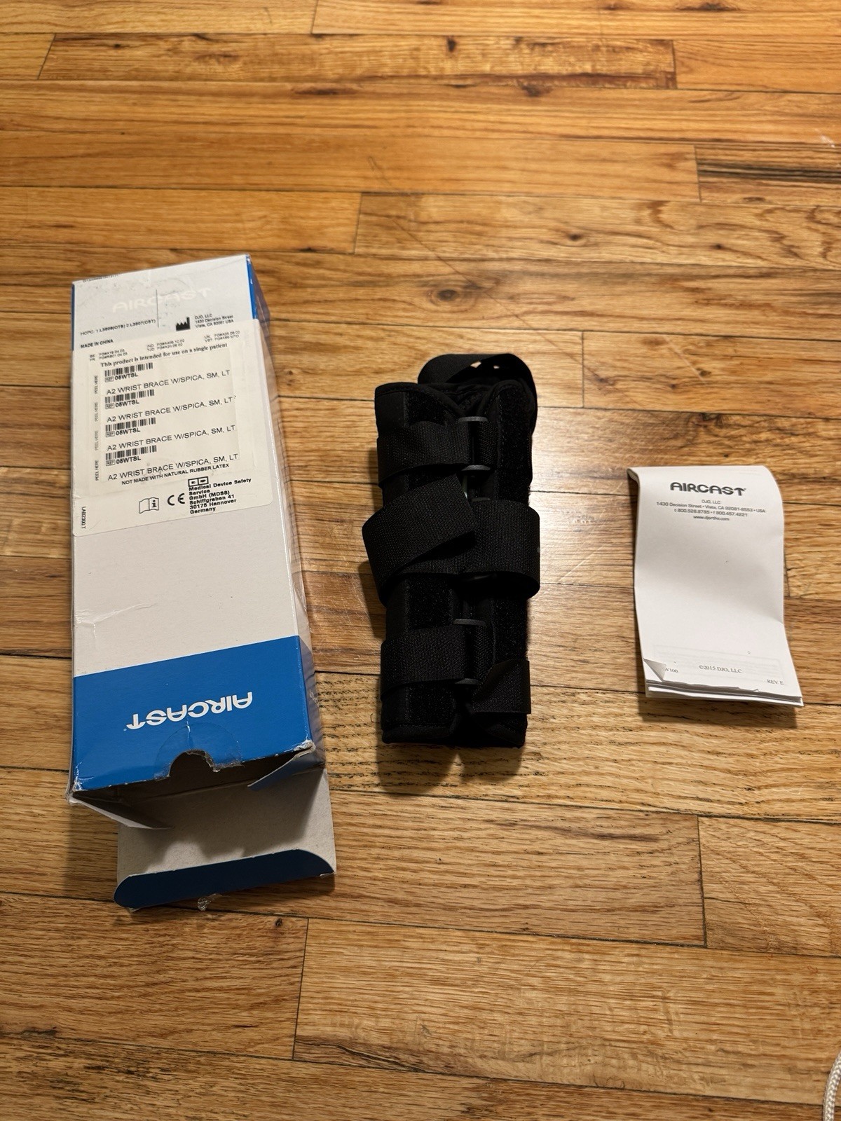 Aircast A2 Wrist Support Brace With Thumb Spica Left Small