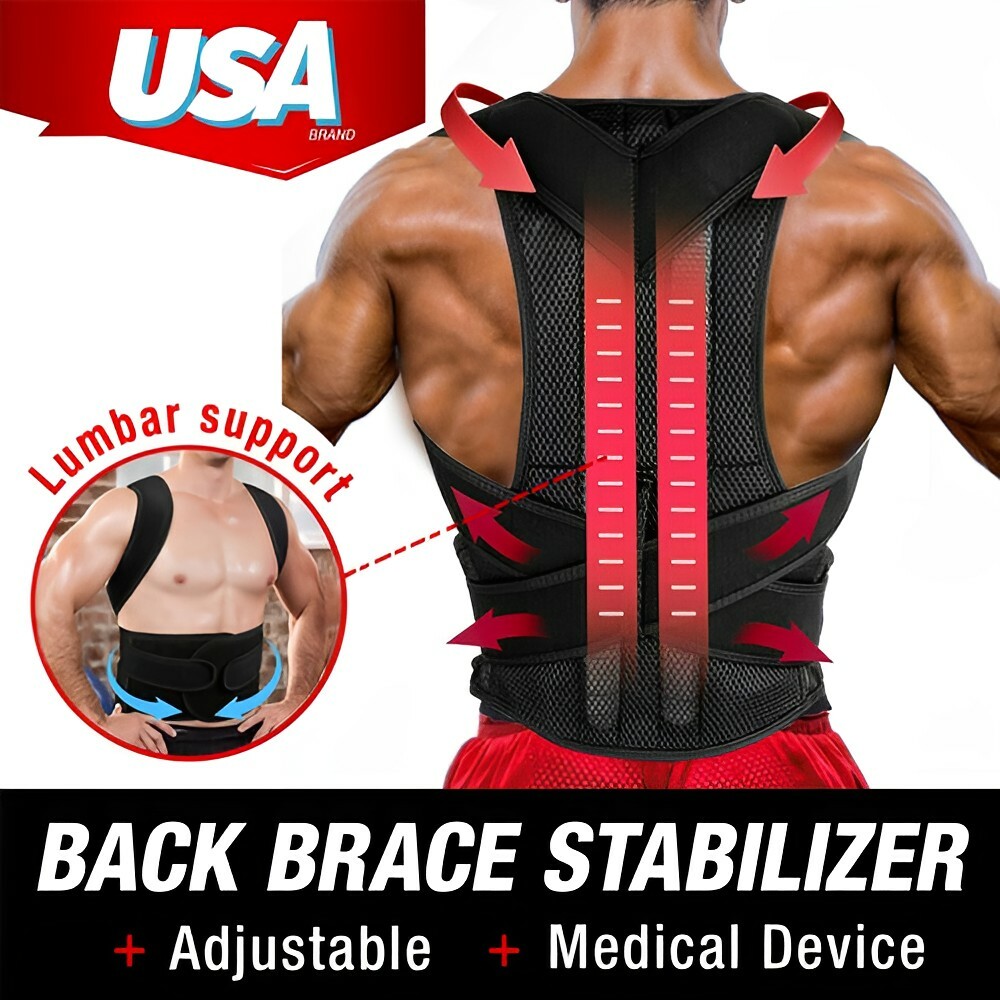 Adjustable Posture Corrector Back Support for Office & Driving Back Pain Relieve