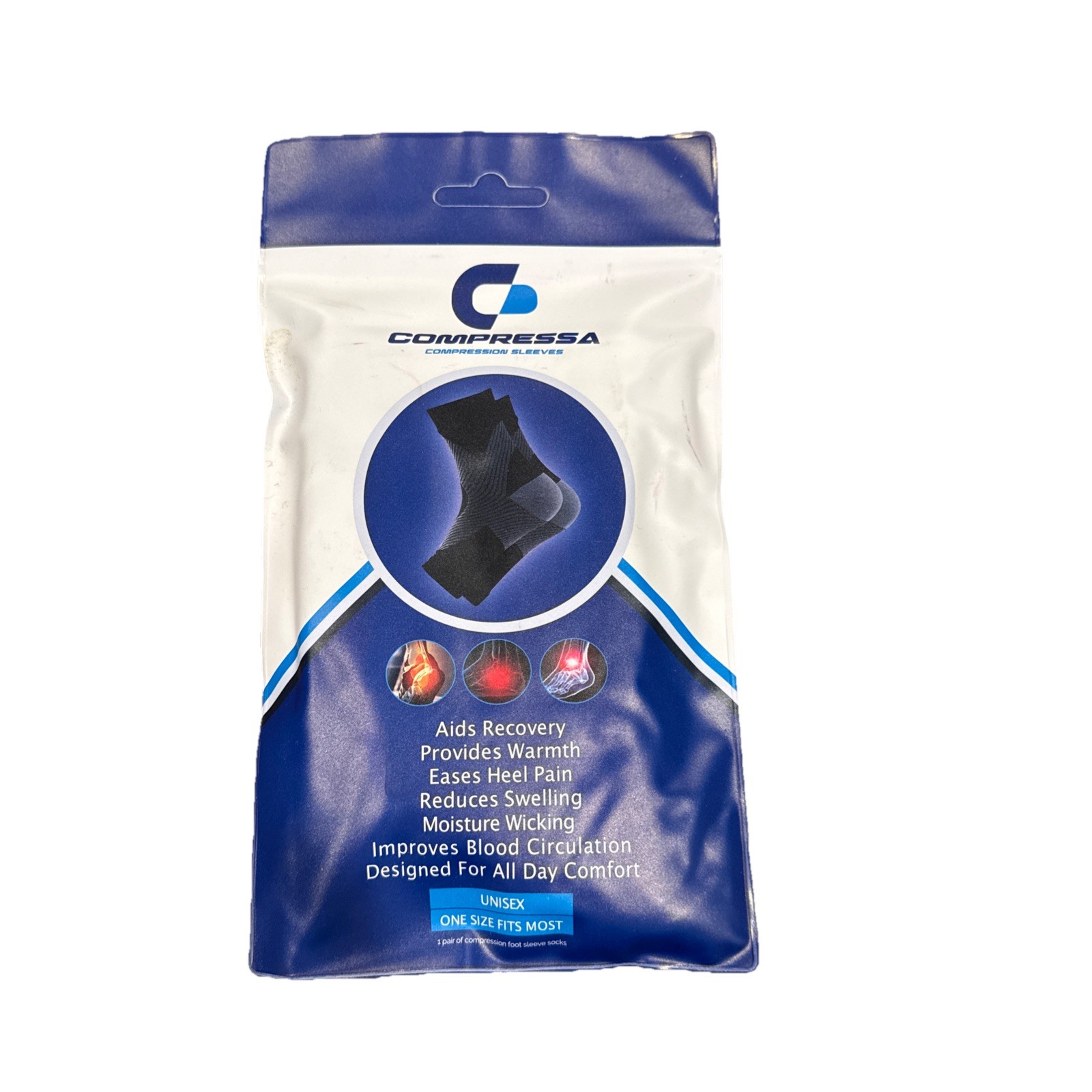 Compressa Foot Compression Sleeves Unisex One Size Fits Most