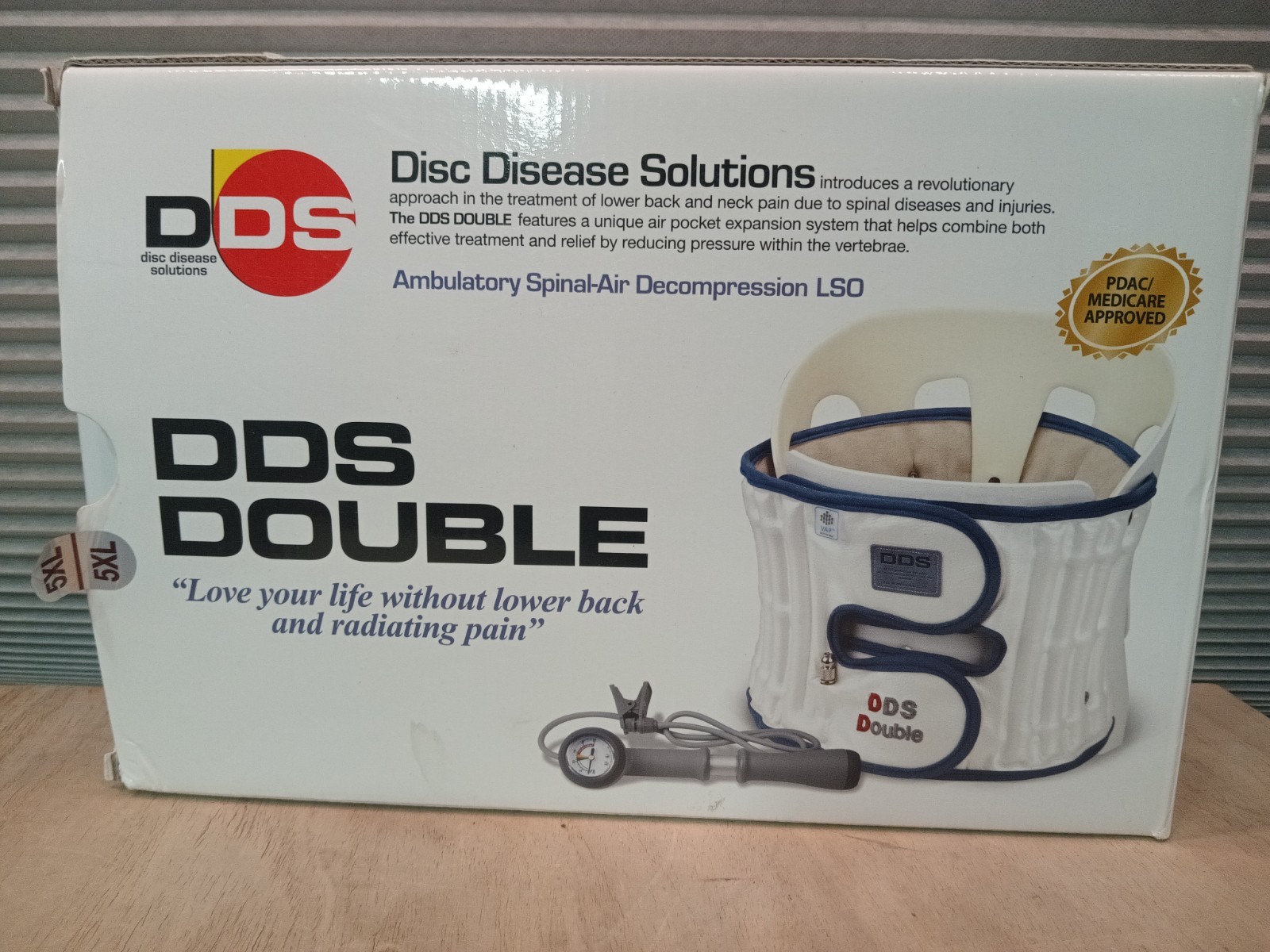 DDS DOUBLE Disc Disease Solutions Back Brace Size 5XL Spinal Air Decompression
