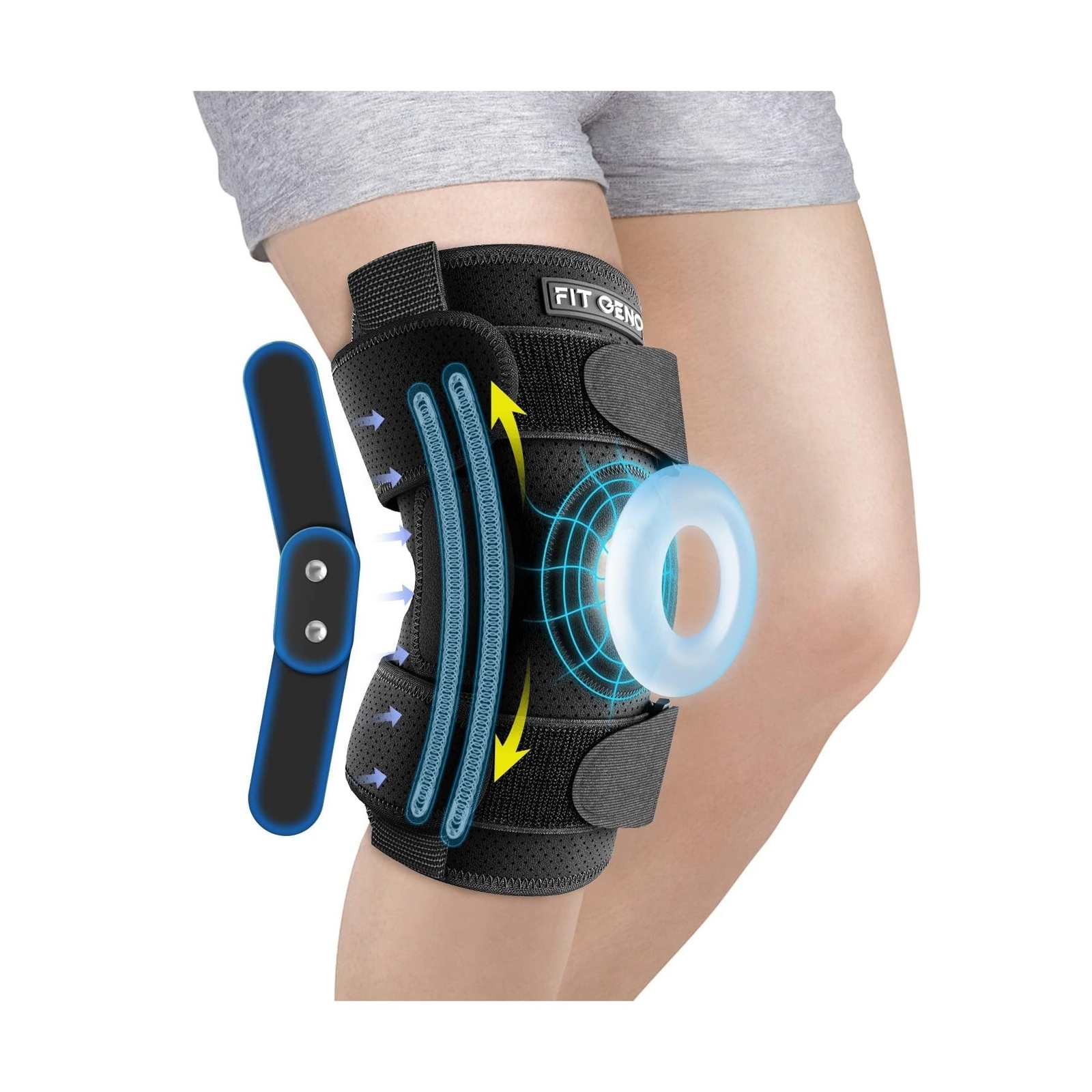 Fit Geno Hinged Knee Brace for Meniscus Tear: Upgraded Support for Knee Pain …