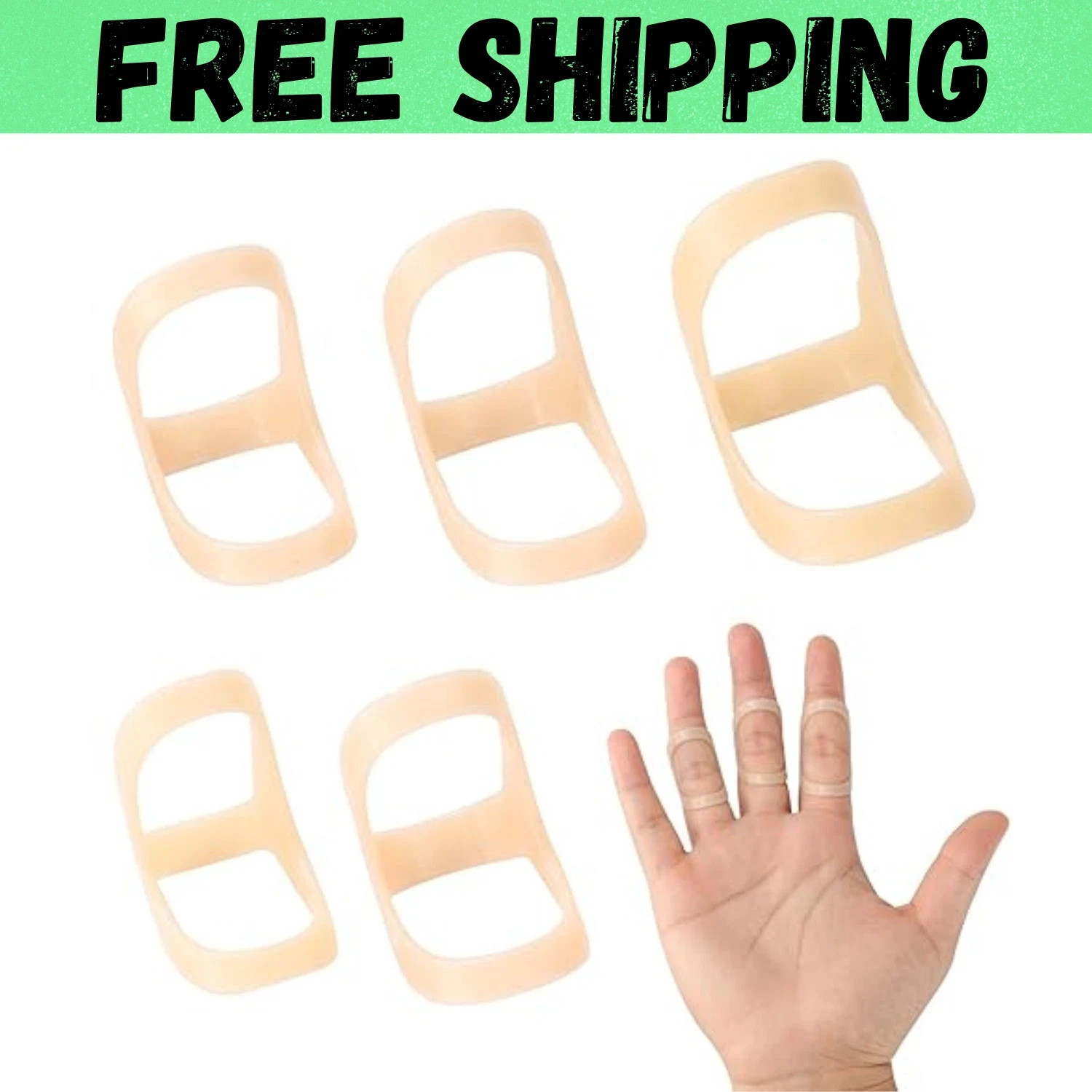 Oval Finger Splints, 5PCS Oval Trigger Finger Splint for Size 6,7,8,9,10