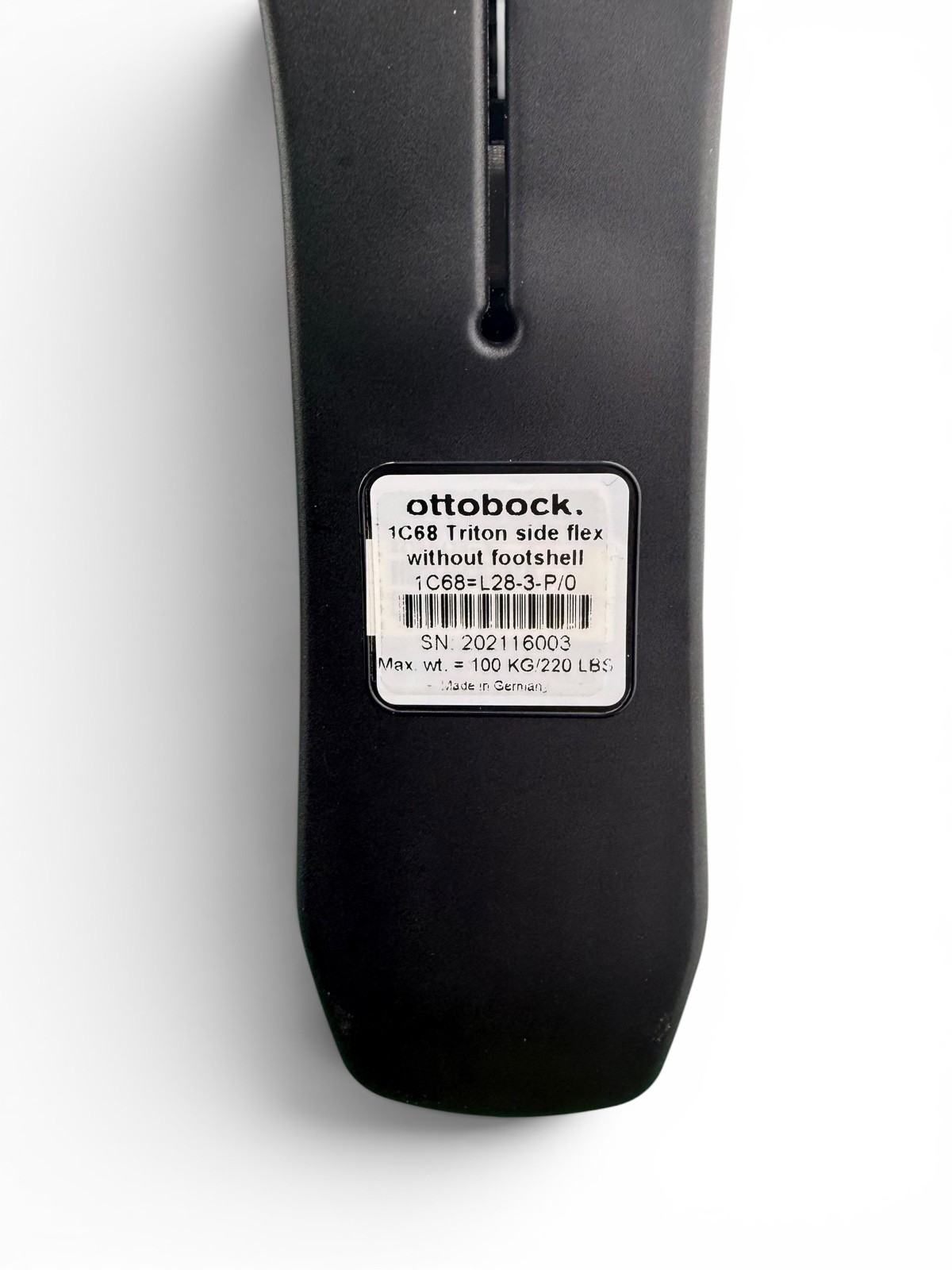 Ottobock Otto bock triton side flex 1C68 prosthetic foot. Left. Size 28.