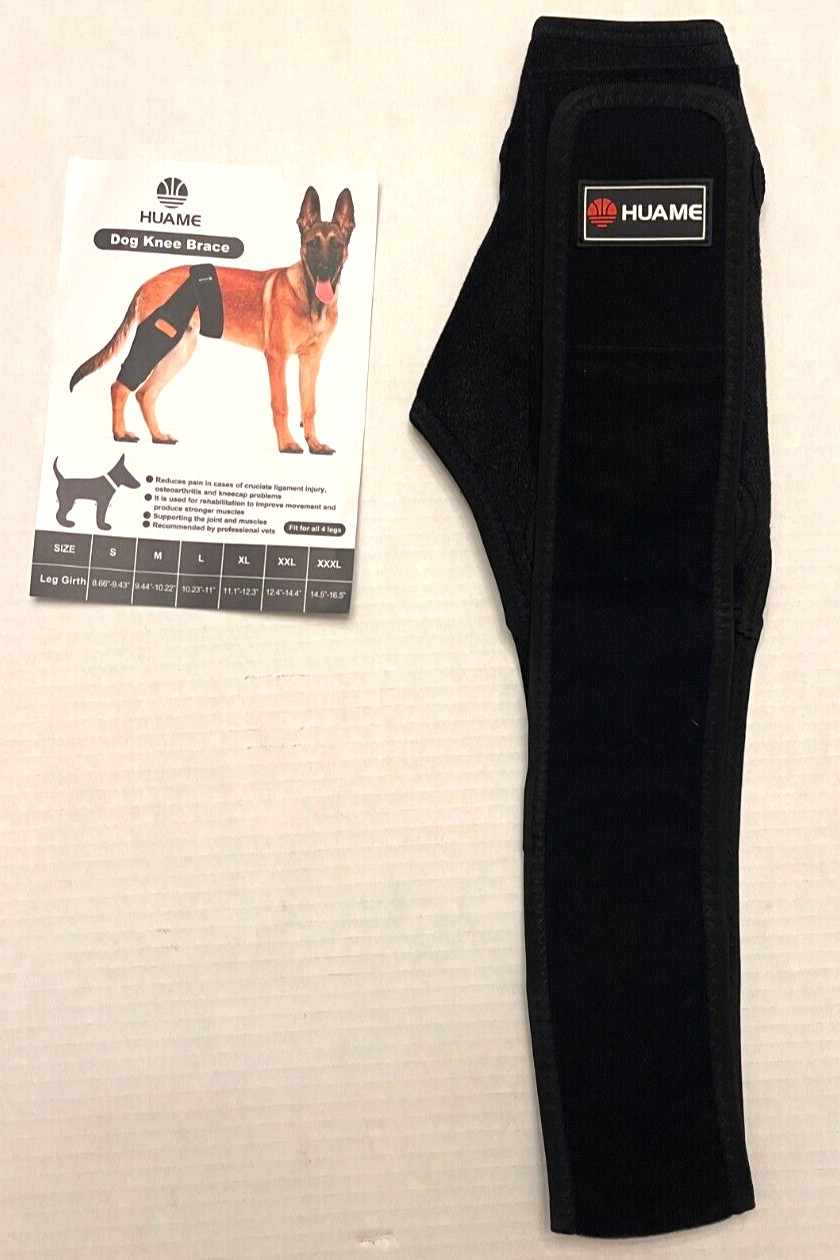 Dog Knee Brace Black /New. Fits any leg. Medium