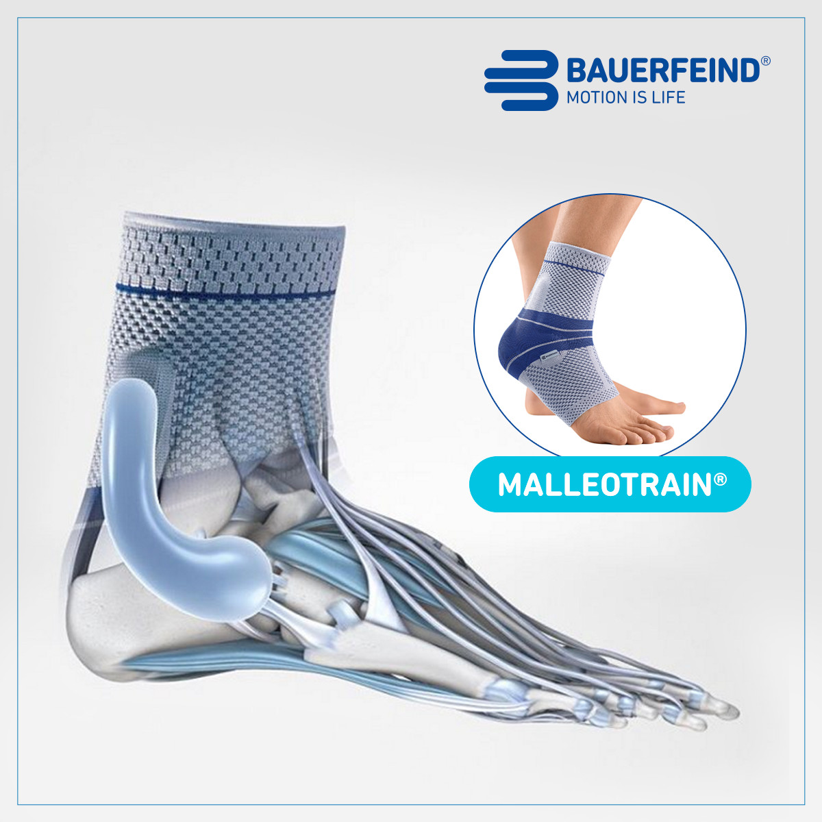 Bauerfeind Malleo Train 6 Ankle Stabilise Brace Support Talus Size 6 Left