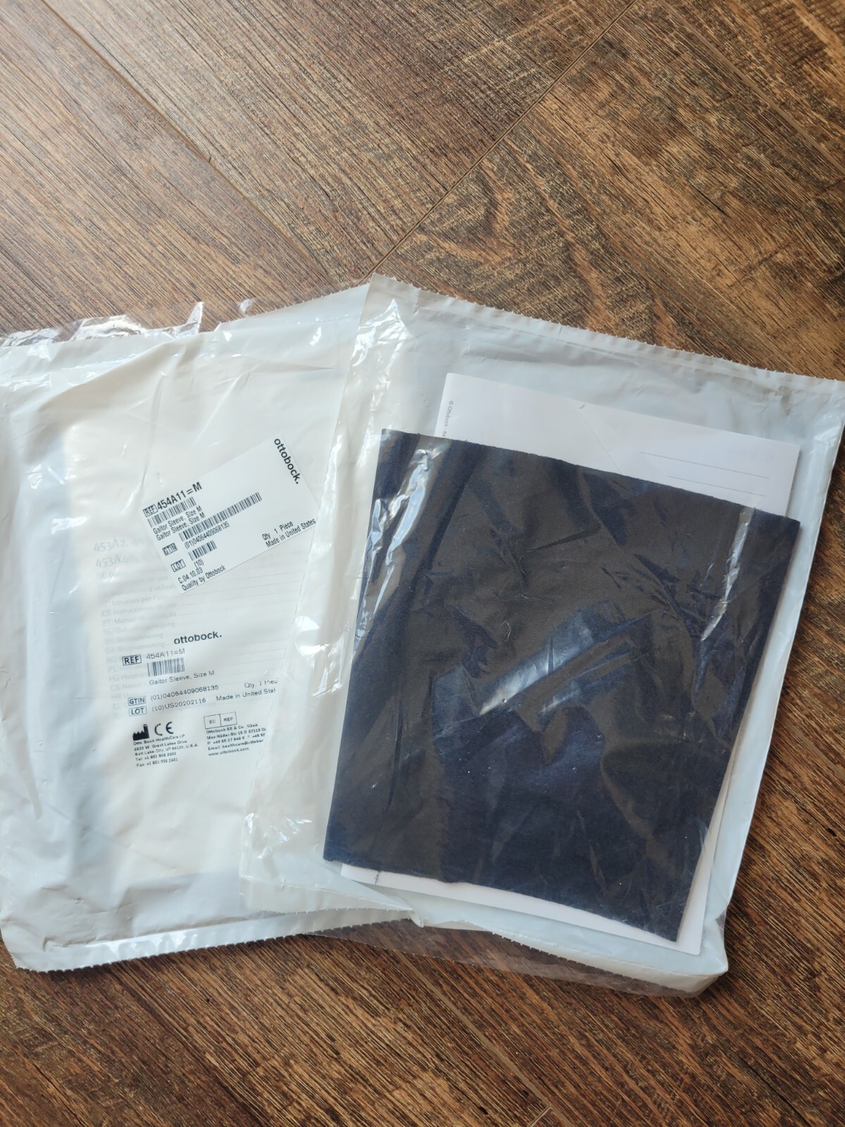OTTOBOCK PROSTHETIC GAITOR SLEEVE Size Medium Black 454A11=M (Lot 2)