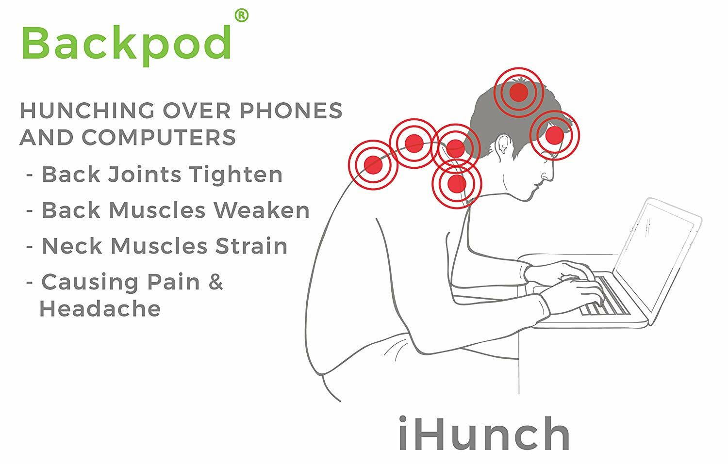 The Backpod – Premium Treatment for Neck Upper Back and Headache Pain from Hunch