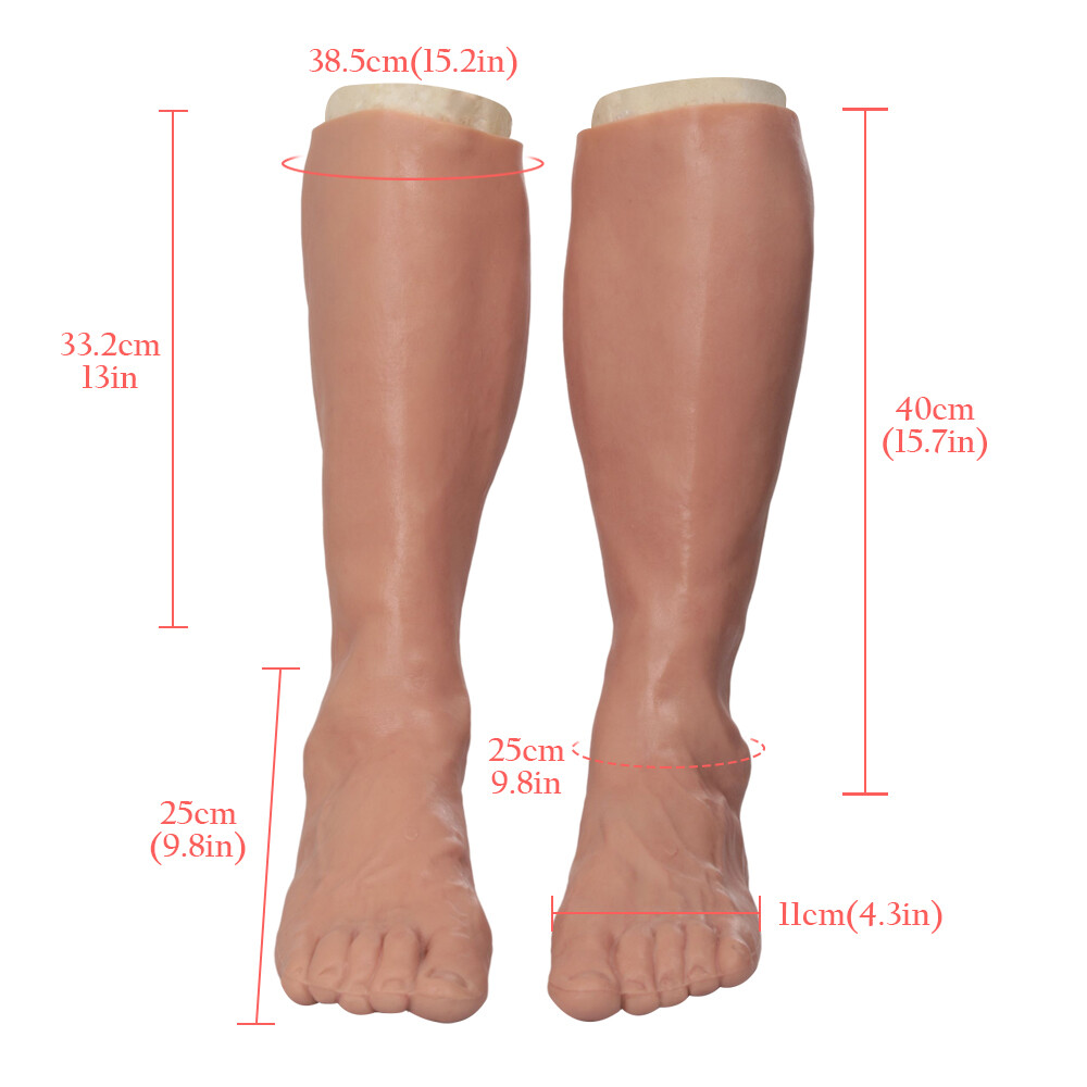 Silicone Prosthesis Foot Highly Simulated Skin Artificial Sleeve Leg Cover Scars