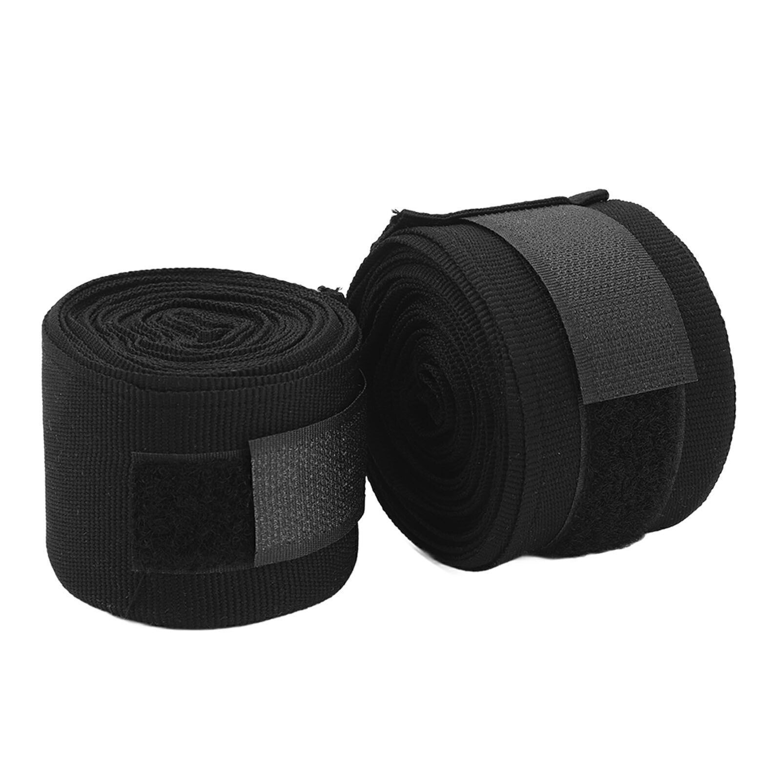 2pcs Boxing Handwraps Cotton 5m Quick Drying Semi Elastic Hook Loop Design Sport