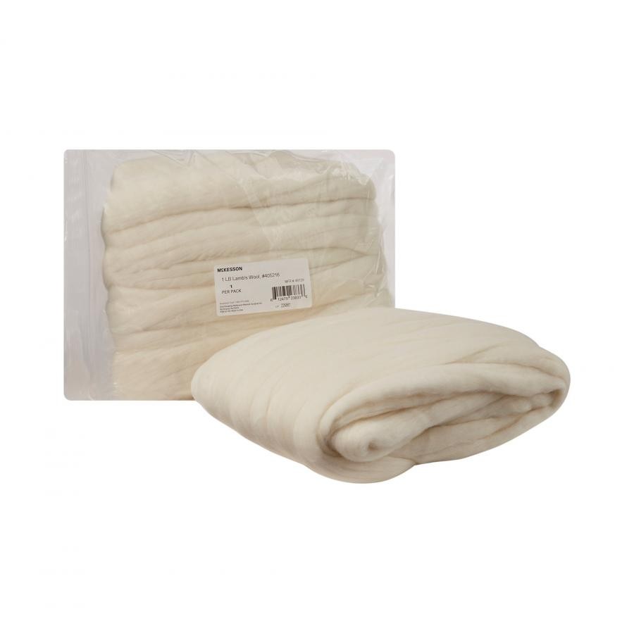McKesson Lamb’s Wool Adult Wool Off White One Size Fits Most 1 lb. 1 Ct, 900647