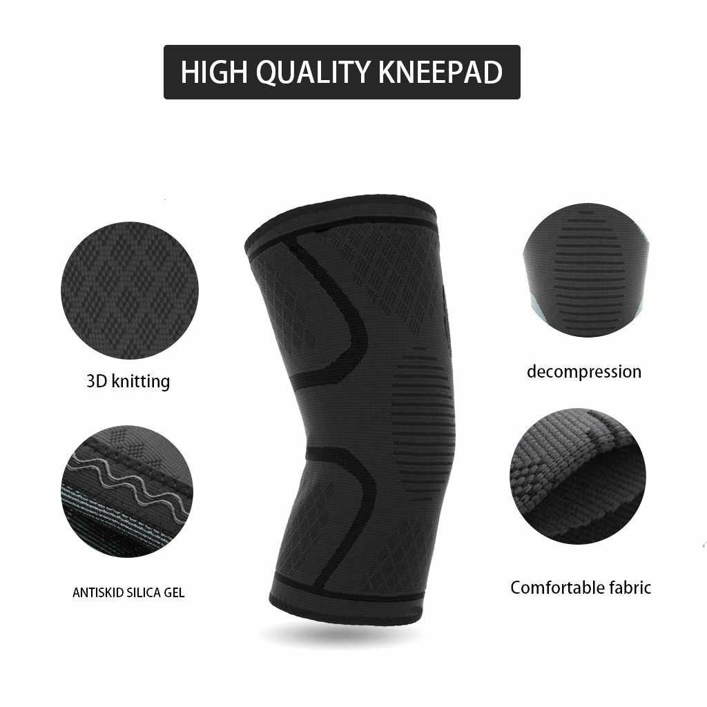4Pcs Knee Sleeve Compression Brace Support For Sport Joint Pain Arthritis Relief