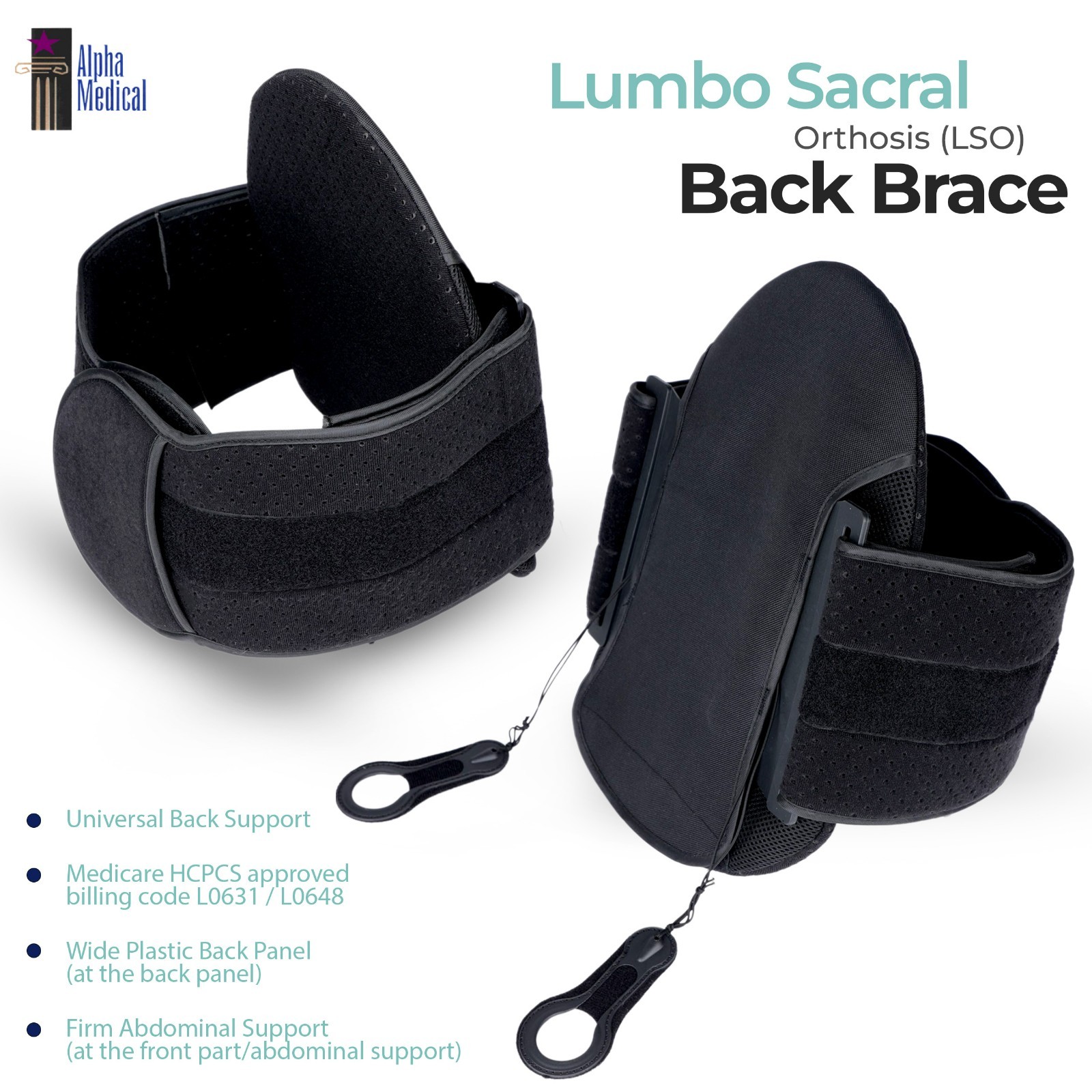Pain Relieving Back Brace, Lumbo-Sacral Orthosis Corset