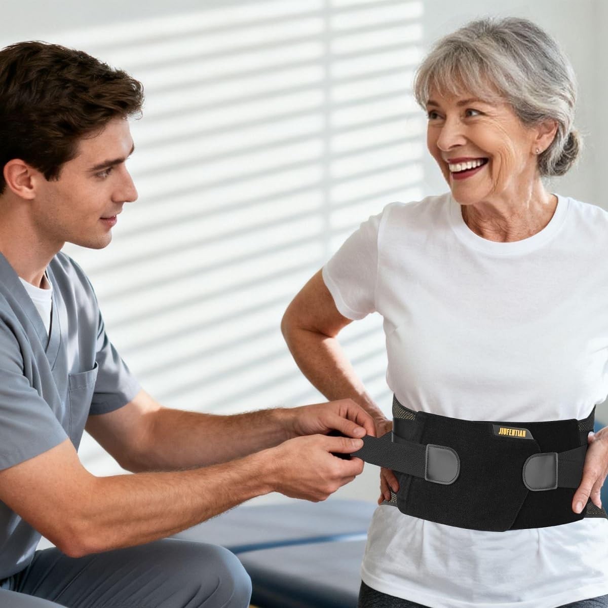 Copper Lower Back Brace – Removable Spine Rods & Therapy Pocket for Pain Relief