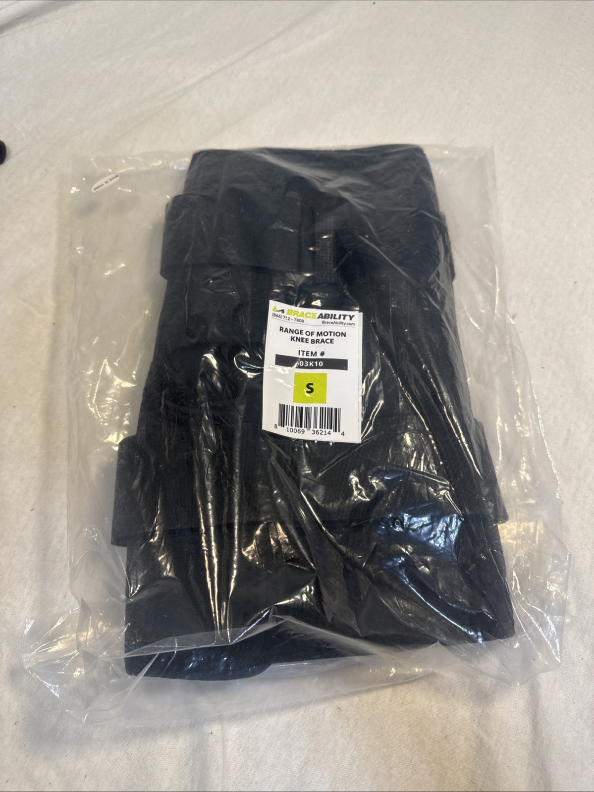 BraceAbility Range of Motion Hinged Knee Brace Black Size Small – Item 03K10 New