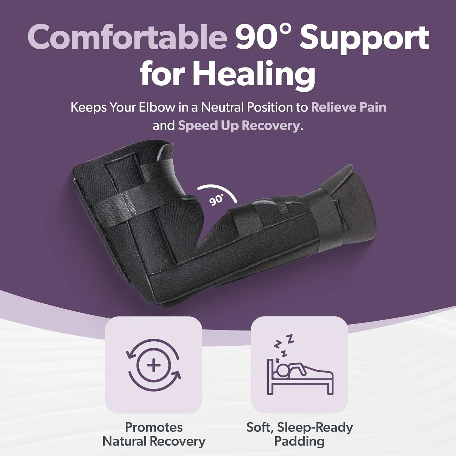 BraceAbility Elbow Immobilizer Brace | Removable Long Arm Cast and Soft Forearm