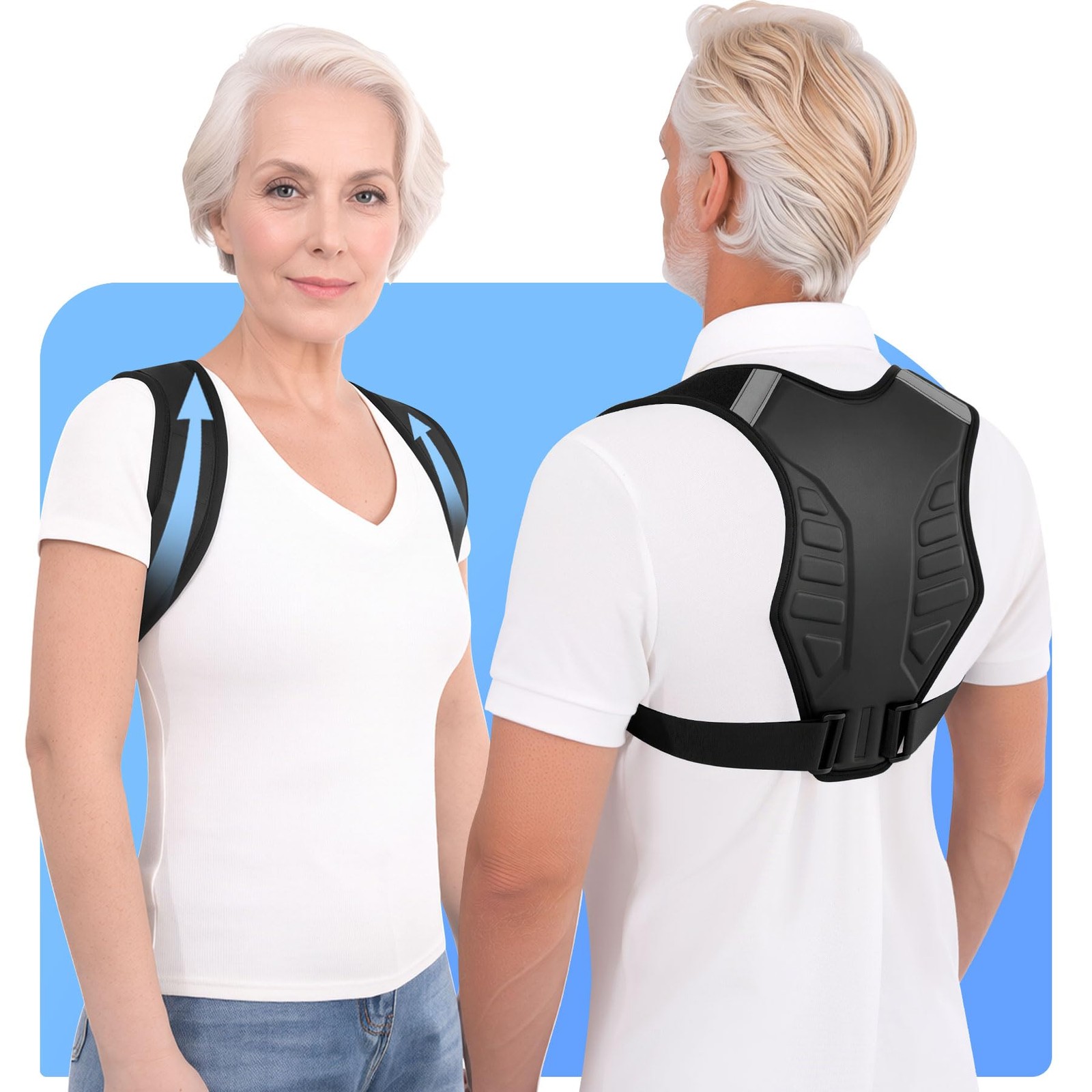 QFE Posture Corrector for Women and Men Upper XX-Large/XXX-Large, Black-02