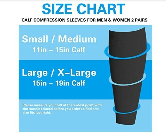 2 Pair Chiconn Knee Compression Brace/Socks (black/blue) Medium 4 Pcs Total