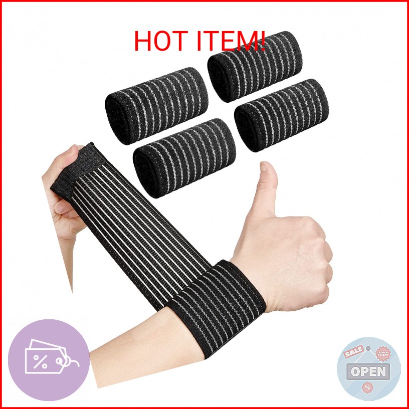 Sumind 4 Pieces Wrist Brace bands Wrist compression strap tennis support wrap Ad